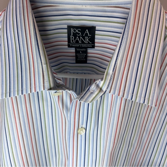 Jos. A. Bank Blue and White Casual Button Down Shirt - Picture 3 of 7